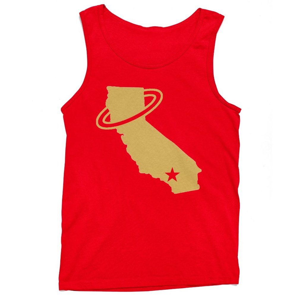 NEW California Los Angeles Angels Anaheim 70s State Logo Tank Top RED
